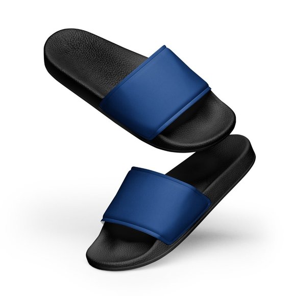 Plain Deep Blue Slide Sandals (Customizable) - Picture 1 of 2